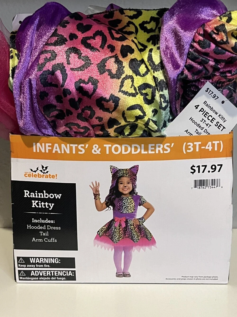 Rainbow Kitty costume 3T-4T